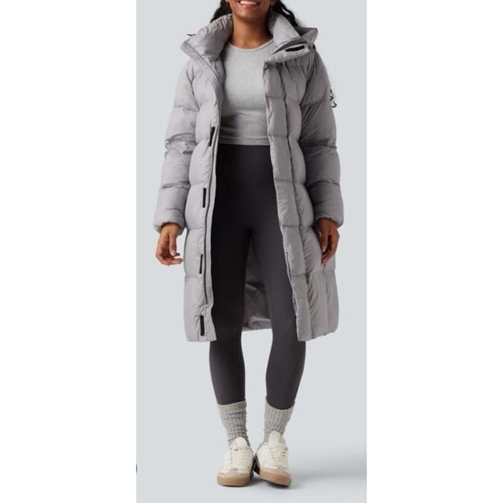 Halara Gray Long Puffer Jacket (XXL)